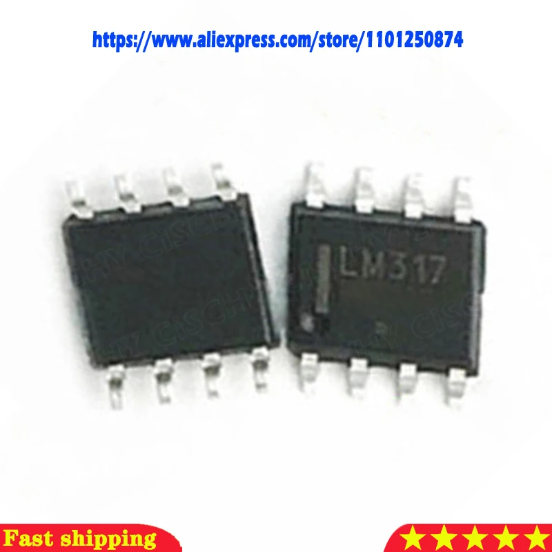 10 шт./лот LM317LDR2G LM317DR2G LM317LMX LM317DR LM317LM LM317LB LM317 лапками углублением SOP-8 в наличии