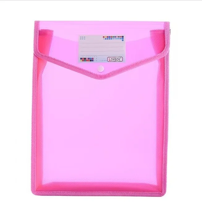 Waterproof A5 File Organizer with Snap Closure & Label Pocket