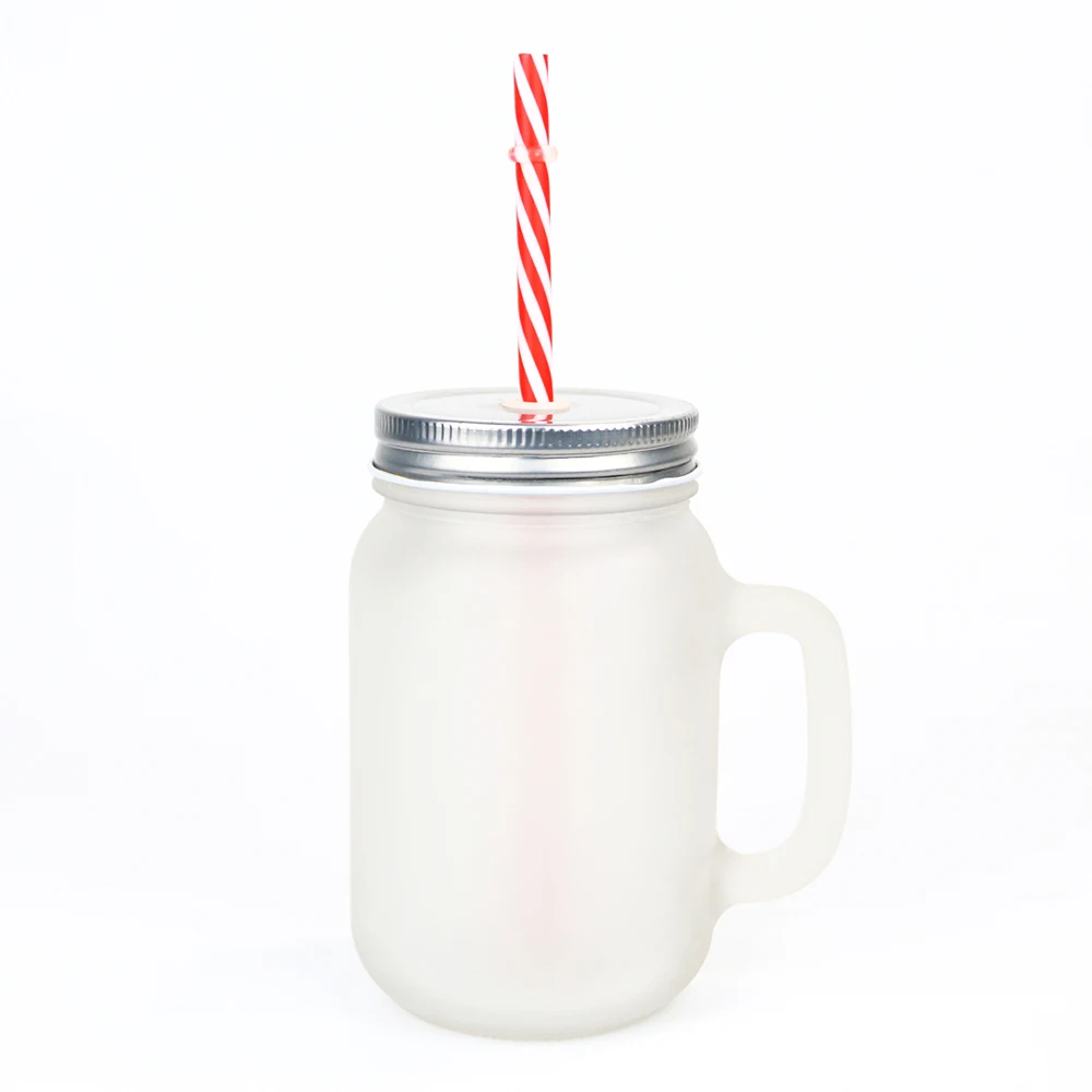 12oz White Frosted Glass Cup