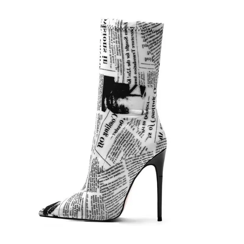 

Ботильоны на шпильке с острым носком, модная женская обувь для новорожденных, зимняя популярная женская обувь