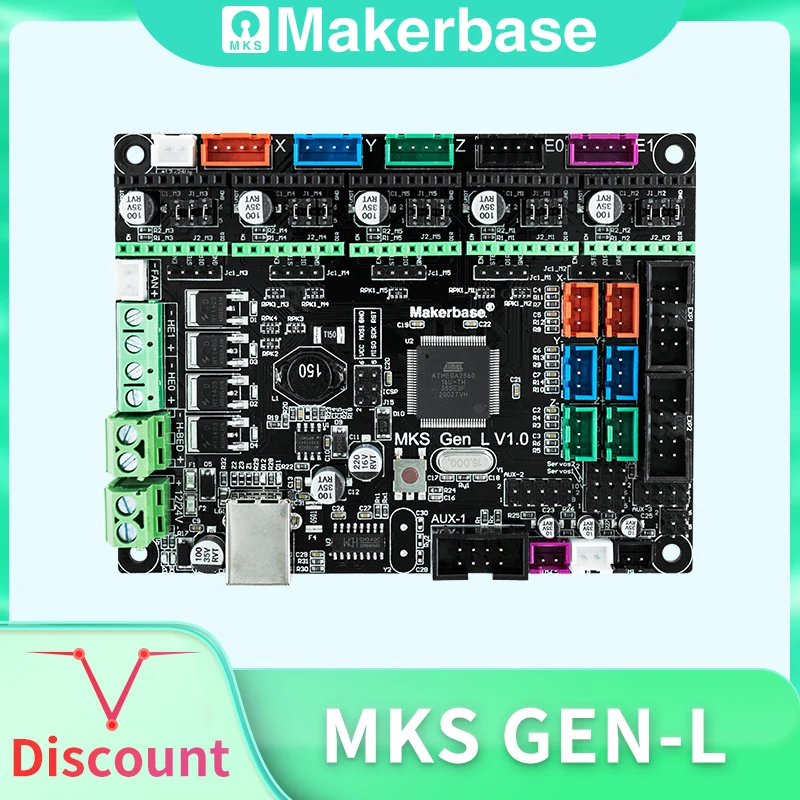 Makerbase-mks Gen_l V1.0 Impressora 3d Peças Control Board Compatível com Ramps1.4 Mega2560 Gen l