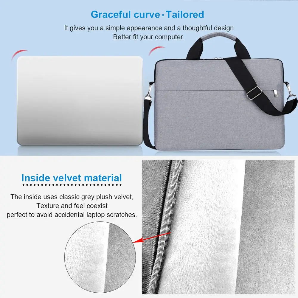 Shockproof Laptop Sleeve Case - 13314156 Inch Handbag with Large Capacity