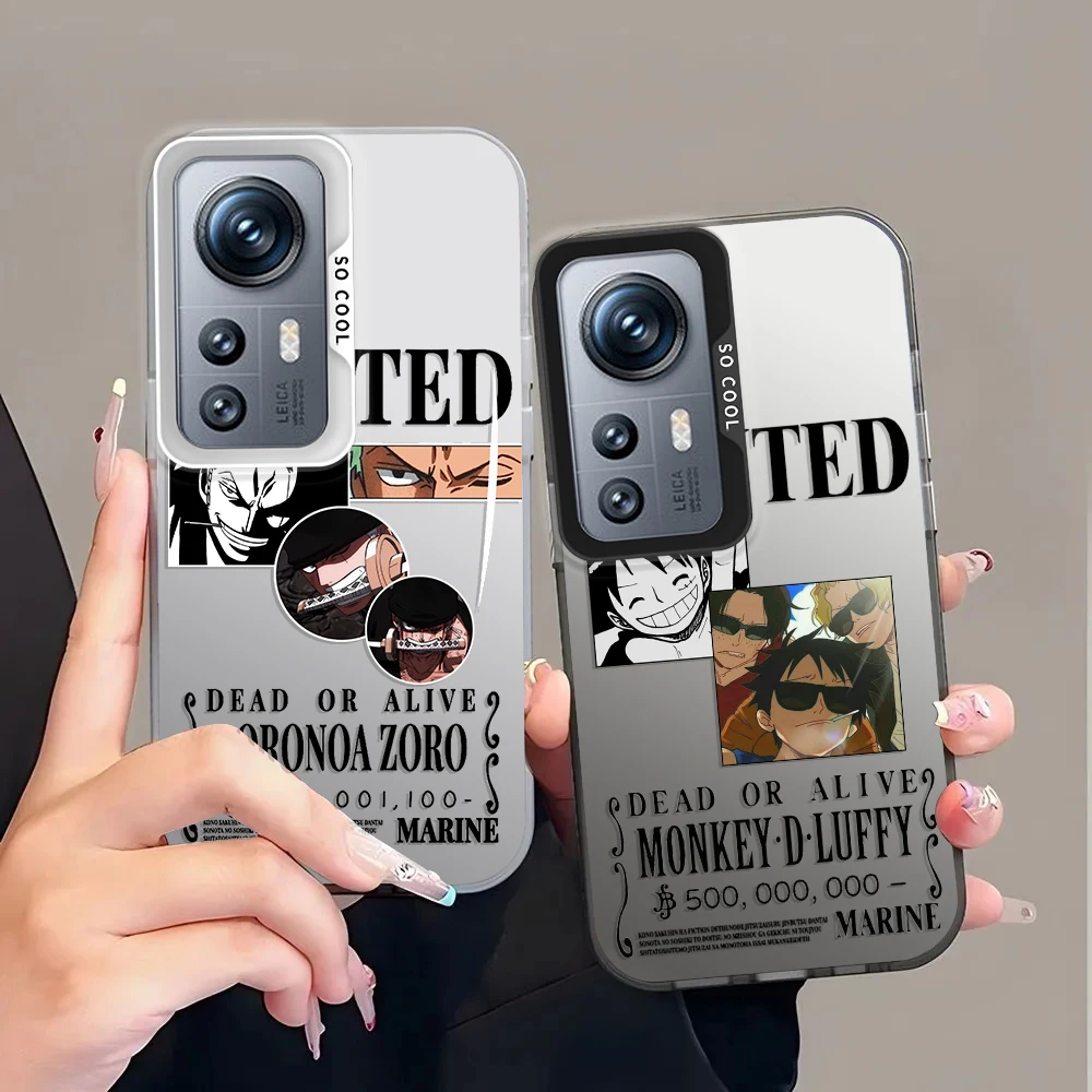 Cartoon One P-Iece Z-Oro Per Redmi K60 12 10X 9T 9C 8 A1 A2 Plus 4G Custodia Per Telefono Argento Colorato Moda