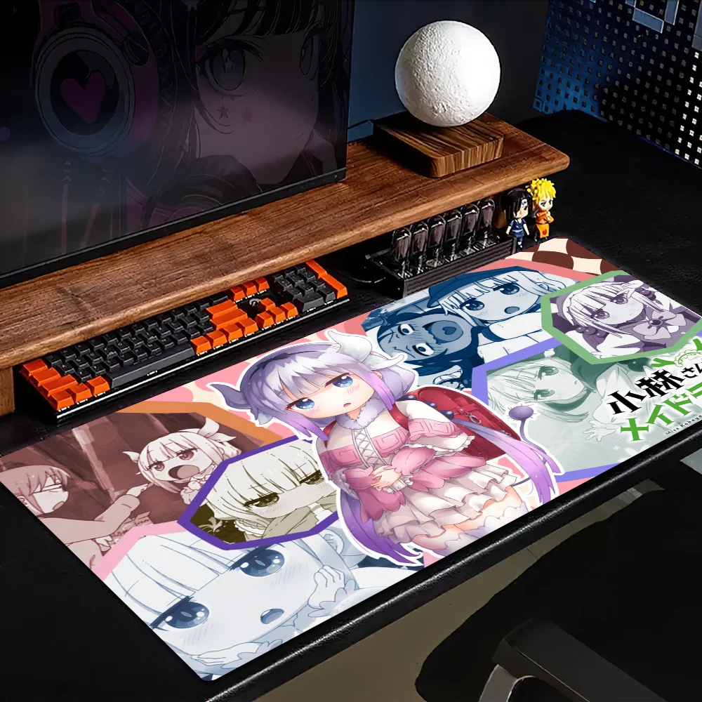 Miss Kobayashi's Dragon Maid Rubber XXL Keyboard Mat Table Mat Students Gamer Desktop Mousepad Gaming Mouse Pad 6