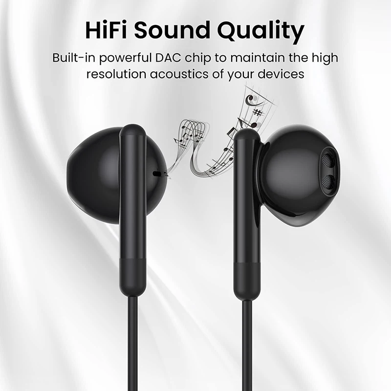 Type-C Wired Headphones  For Samsung Galaxy S24 S23 S22 3.5MM in-Ear Headphone A53 A52 Note 20 USB-C Earphone  HiFi Bass Stereo 6