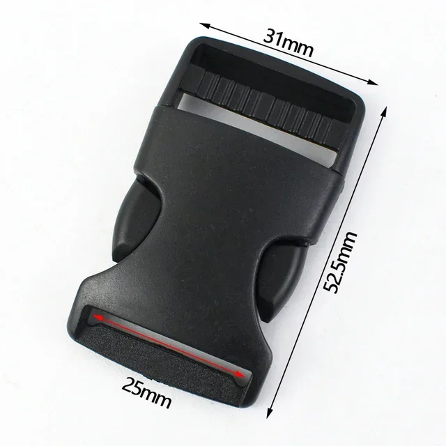 Set 60 Fibbie A Rilascio Laterale Per Paracord - 5/8, 1/2 E 3/8 Pollici - Nero - Foto 5