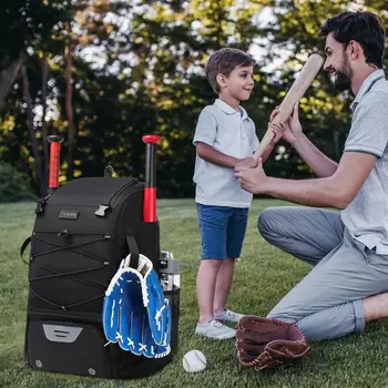 Bat Bags Baseball Baseball & Softball Equipment Bag Lightweight Waterproof Equipment Bag For Youth And Adults T-Ball Softball 2