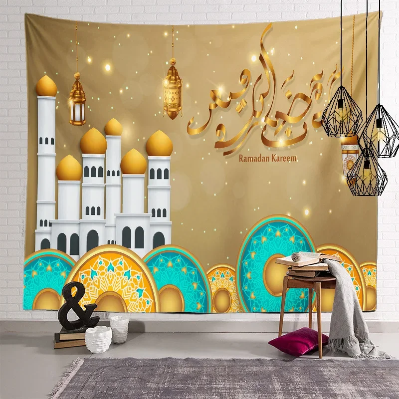 

Home Ramadan Decoration Moon Background Cloth Wall EID Mubarak Decor Islamic Ramadan Kareem Eid al-Fitr Decoration