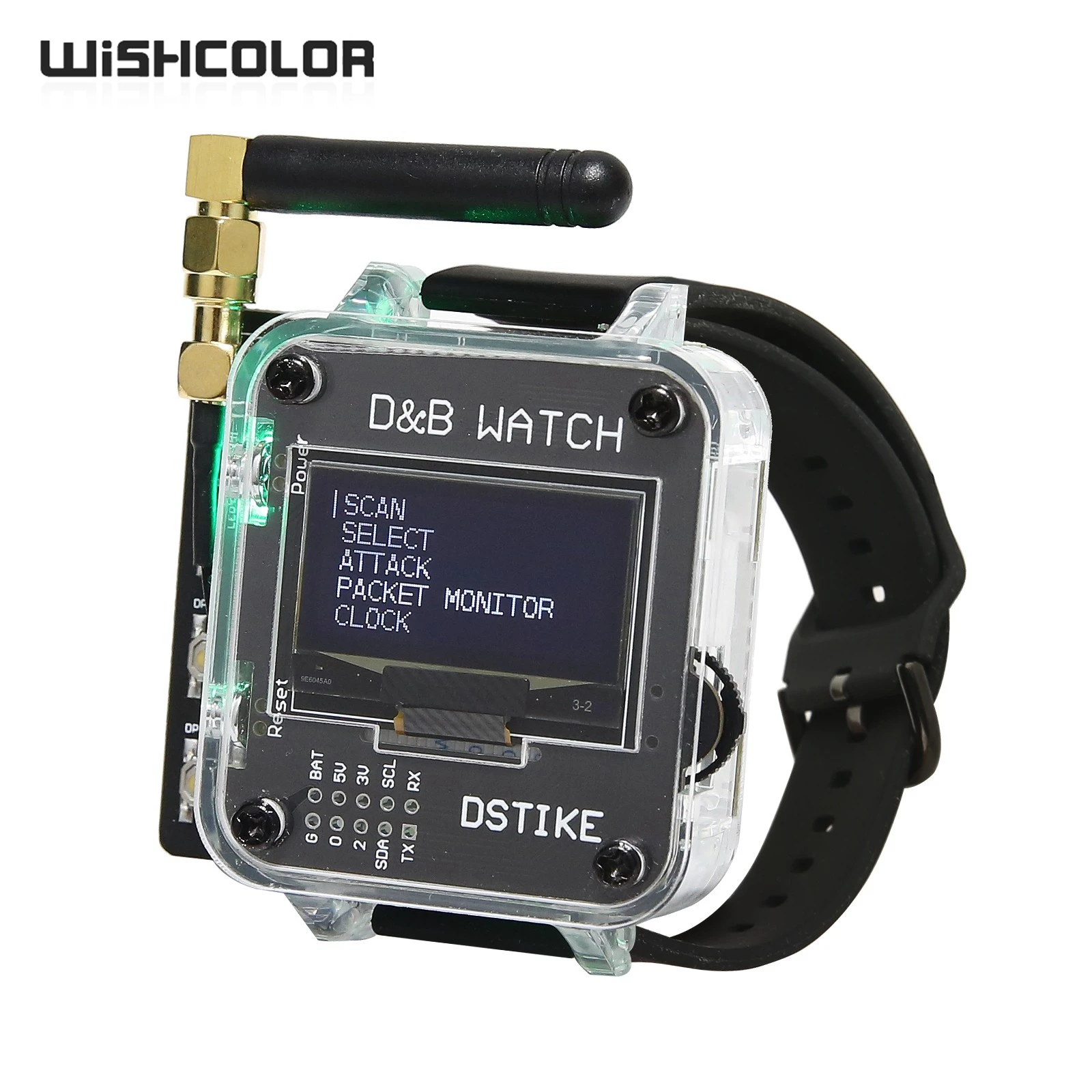 

Hamgeek DSTIKE Watch V4 D&B Watch WiFi Deauther & Bad USB Watch ESP8266 & Atmega32u4 Programmable