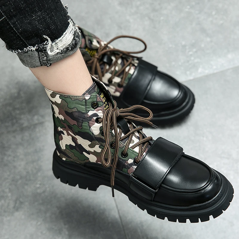 

Men Hiking Shoes Camouflage Winter Anti-Slip Military Boots Outdoor Trekking Shoes Tactical Boots Thick Soled Work Safety Boots