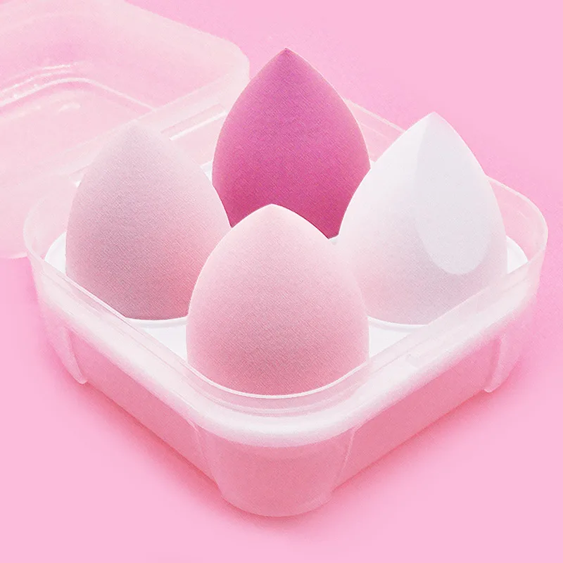 4pcs/bag Fashion Make Up Blender Cosmetic Puff Makeup Sponge Foundation Powder Sponge Beauty Tool Makeup Tool Accessories