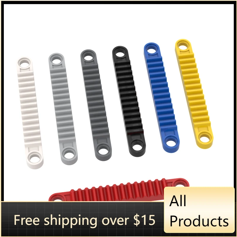 10Pcs High-Tech Assemblare Particelle 6630 1X8 Gear Bar Con Bullone Building Blocks Kit Parti Sostituibili Giocattoli Per Regali Per Bambini