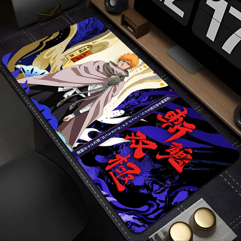 Ichigo Bleach Kurosaki Deskmat Black Rubber Keyboard Laptop Office Mousepad Gamer Gaming Large Mouse Pad 100x50 Extended Carpet mouse pad