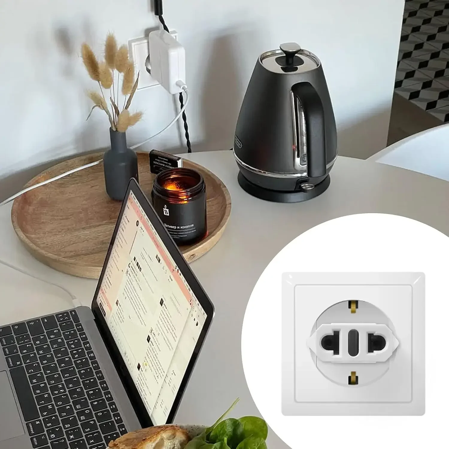 Universal EU To US Plugs Adaptors Electrical Adapters US To European Protable Outlet Converter for Outdoor Travel Home Office