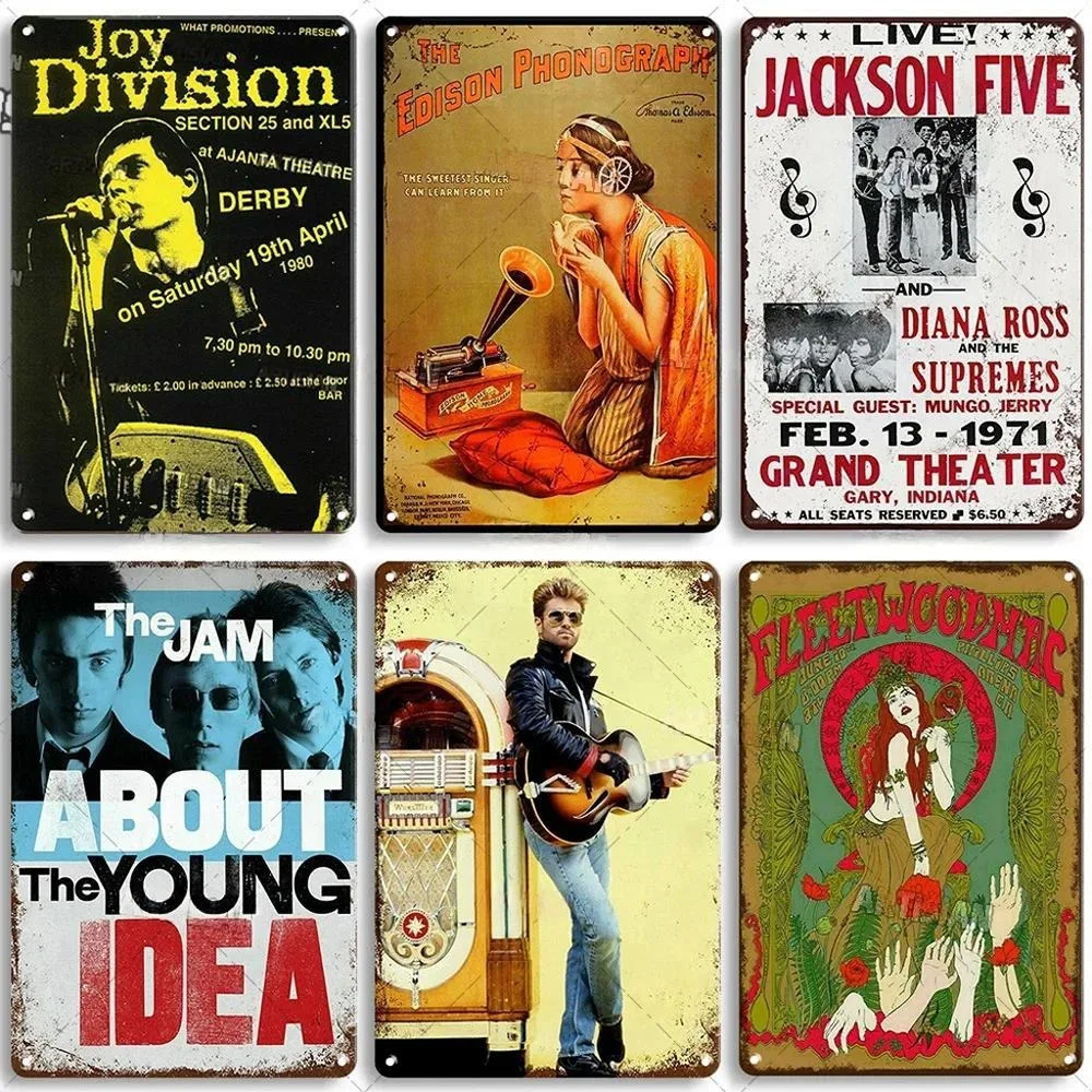 Description Picture 6 of itemVintage Rock&Roll Metal Poster ROCK Band Metal Tin Sign Music Metal Plate Bar Man Cave Home Cafe Sign Metal Plaque Wall Decor