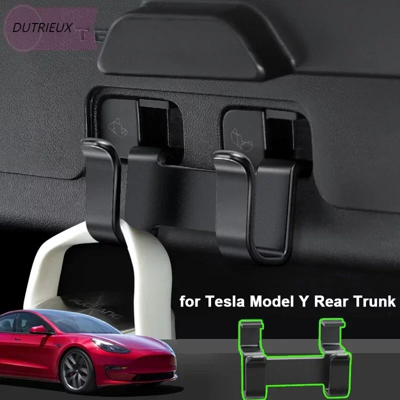 

For Tesla Model Y Rear Trunk Hook Storage Holder For Luggage Bag Umbrella Hanger ABS Hooks Model Y 2022 Interior Accessories