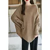 Ladies' temperament, triangular shawl, cashmere knit, one cut neck, solid color cape style, winter fashion, warm and cozy outfit 2