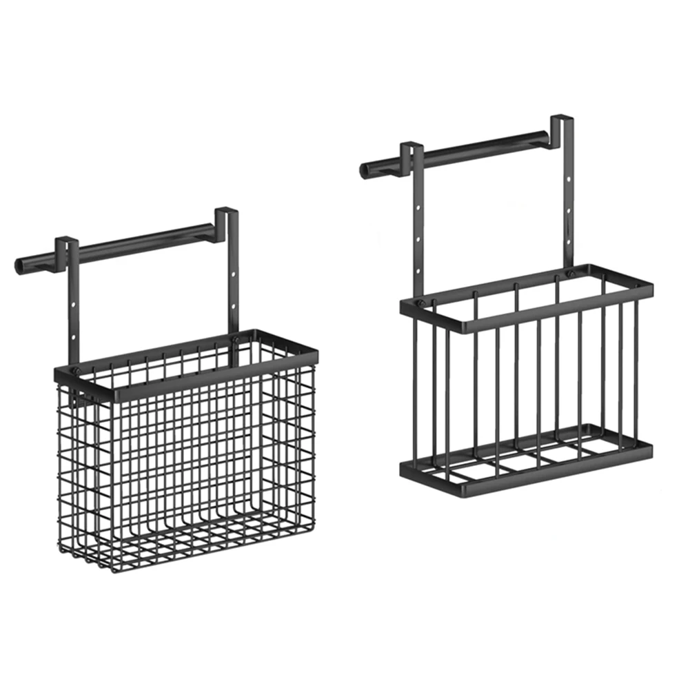 

2 Pack Cabinet Door Organizer with Towel Bar, over the Cabinet Door Storage