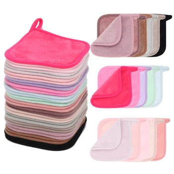 5/10/20Pcs Microfiber Face Cloths Reusable Makeup Remover Cloth Makeup Towels Face Deep Cleaning Pads Skincare Beauty Tools