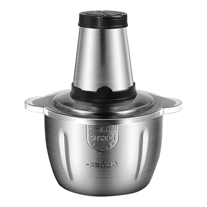 Stainless Steel Meat Grinder 110V Small Household Appliance Multi-purpose Meat Crusher Kitchen Cooking Blender Stranding Machine ouhoe 30ml multi purpose cleaning mist kitchen car rust grease remover descaling detergent mild decontamination