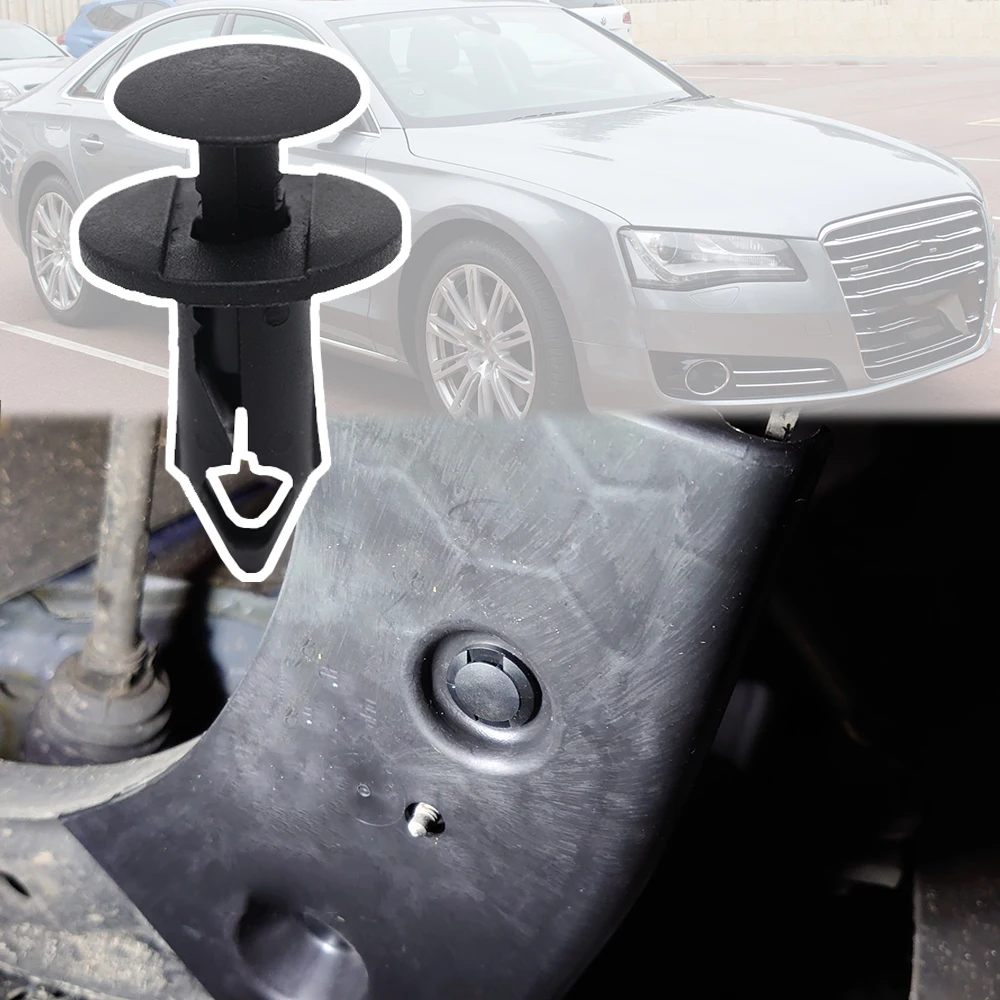 

Car Mud Guard Engine Under Shelf Undertray Clips Body Lining Carpet Fixing Rivet For Audi A8 D4 4H 2010 - 2014 2015 2016 2017