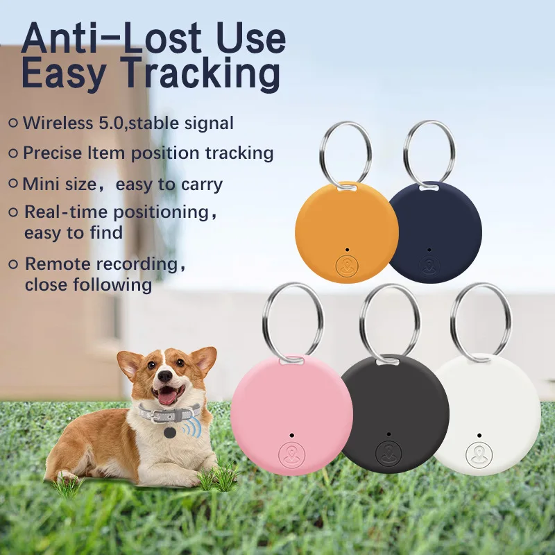 Compact Bluetooth 5.0 Smart GPS Tracker with Bidirectional Positioning & Anti-Lost Alarm