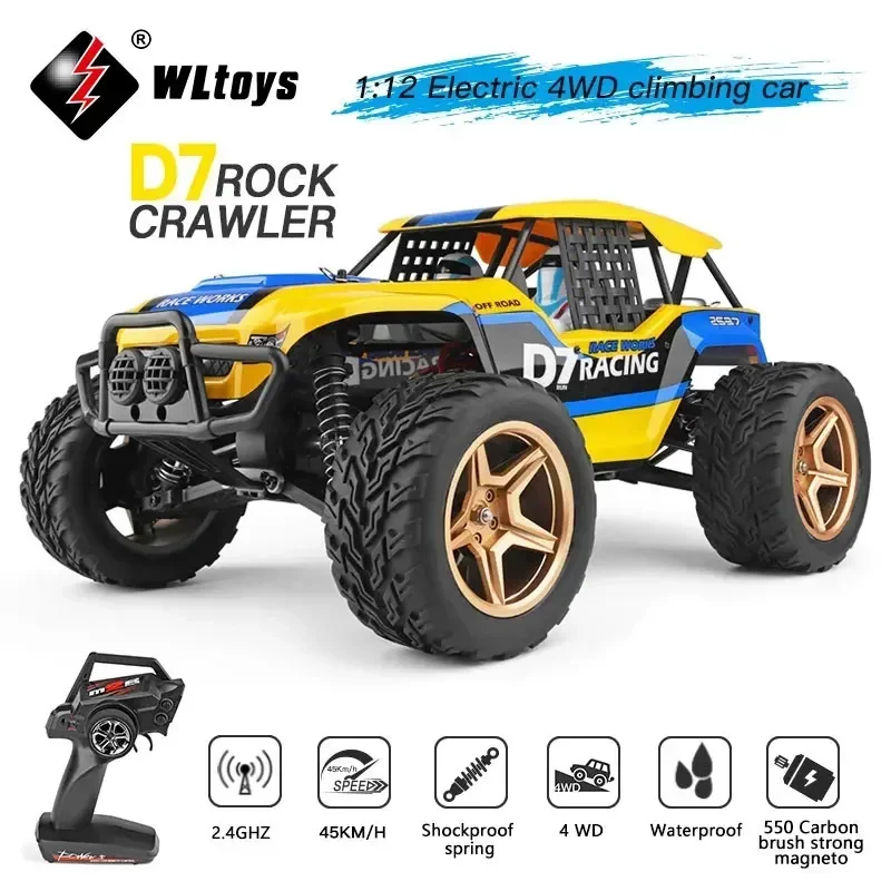 WLtoys 12402 104311 12429 1:12 Rock Crawler RC Car 50KM/H 4WD Electric High Speed Car Off-Road Drift Remote Control Children Toy 2