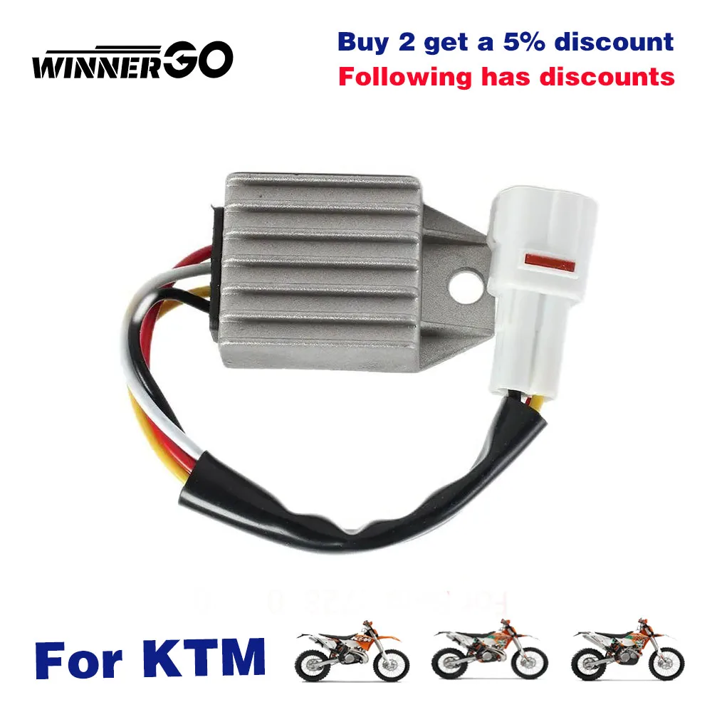 Riloer Motorcycle Voltage Regulator Rectifier - Compatible With KTM 250 350 450 500 EXC-F XCF XC-W (2012-2016 Models)