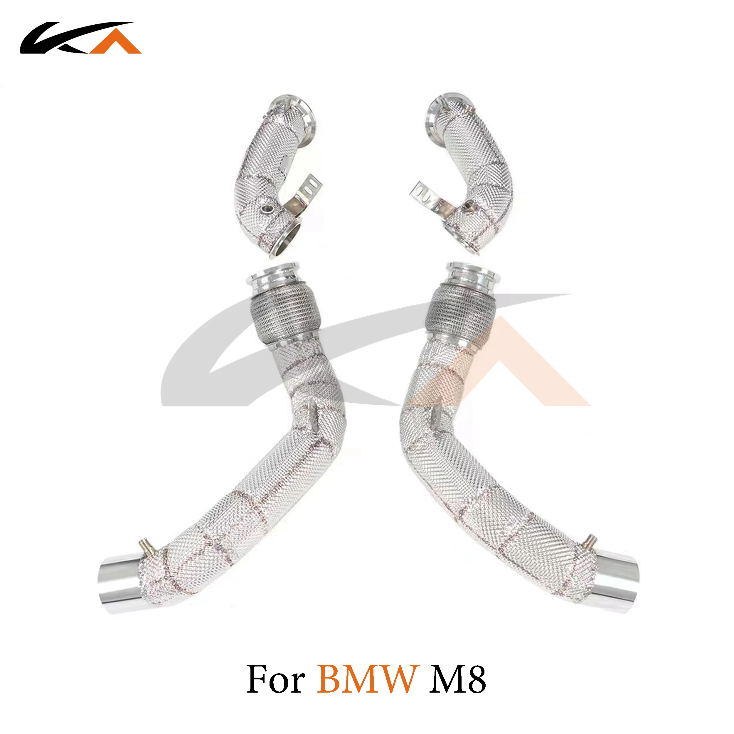KA 튜닝 다운파이프 배기 스테인리스 스틸 헤더, BMW M8 4.4T 퍼포먼스, 자동차 부품, 열 차폐 촉매 작용