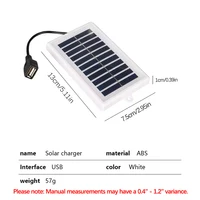 Chargeur solaire Portable 1/2 pièces, sortie USB pour usage extérieur, pour voyage et Camping, lampe de poche, chargement de ventilateur 6