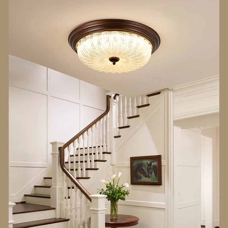 

Подвесной светильник, американская ретро-комната, средневековый минималистический кабинет, гостиной, стеклянный потолок для балкона