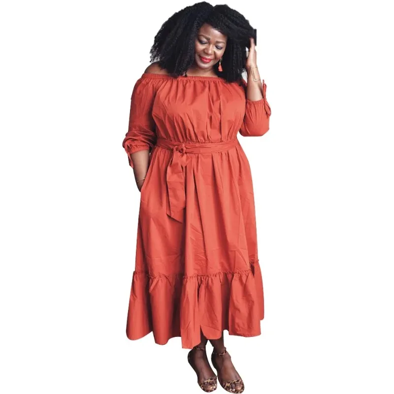 

2024 Robe Africaine Femme African Long Maxi Dresses For Women Dashiki Solid Outfits Moroccan Kaftan Dubai Muslim Fashion Abaya