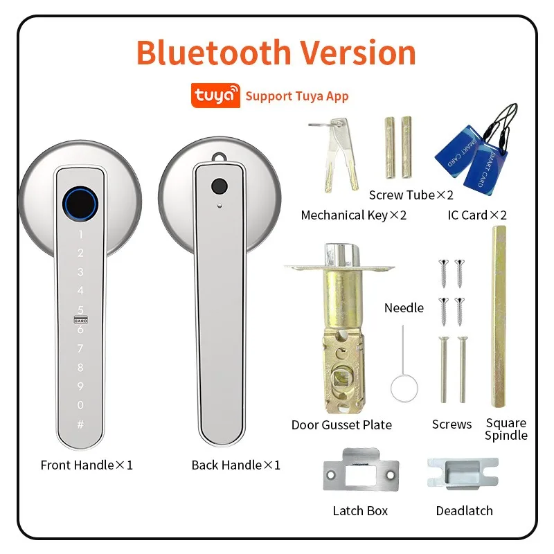 Smart Fingerprint Door Lock - Keyless Entry with PIN Code & Lever Handle, Anti-Peep Design for Home Security, Auto-Lock