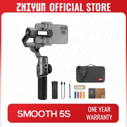 ZHIYUN Official Smooth 5S Handheld Stabilizer 3-Axis Outdoor Phone Smartphone Gimbals for iPhone 15 Pro Max Xiaomi