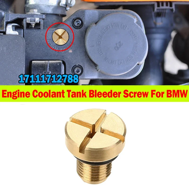 CarRadiatorOverflowCoolantExpansionTankBleedScrewBrass