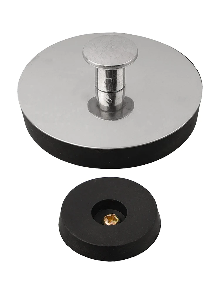 1PCS Sink Plug Bathtub Drain Stopper Rubber Bathroom Washbasin Stainless Steel Plug Stopper Bathroom Tools Pisa Lid