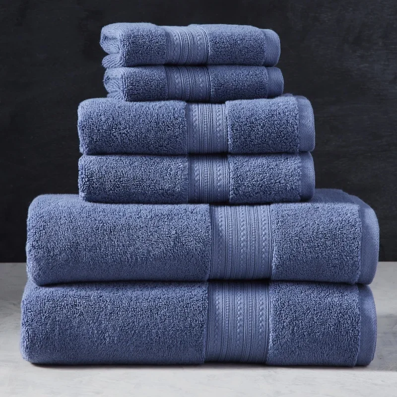 

Better Homes & Gardens Signature Soft 6 Piece Solid Towel Set, Insignia Blue