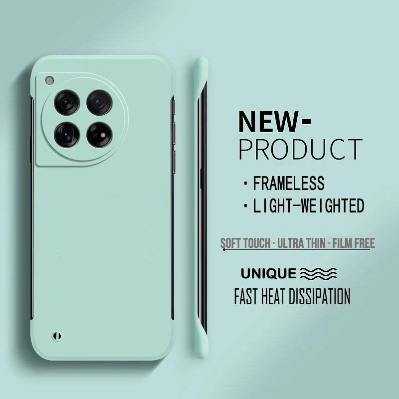 Frameless Matte Hard PC Protective Phone Case - Solid Shell Cover with Bumper