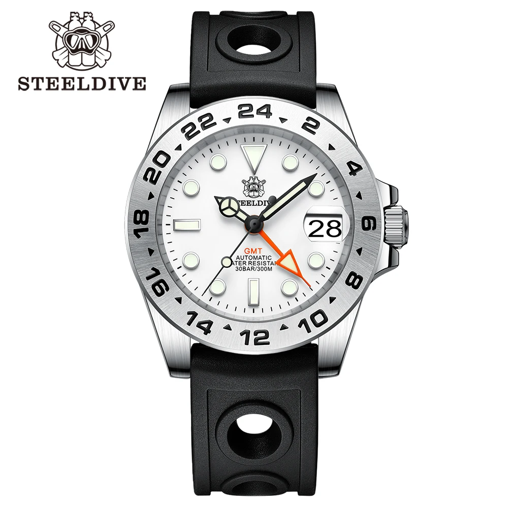 

SD1992 New In 2023 STEELDIVE Top Brand Mens Sports GMT NH34 Watches Sapphire Stainless Steel Waterproof Chronograph Luxury Reloj