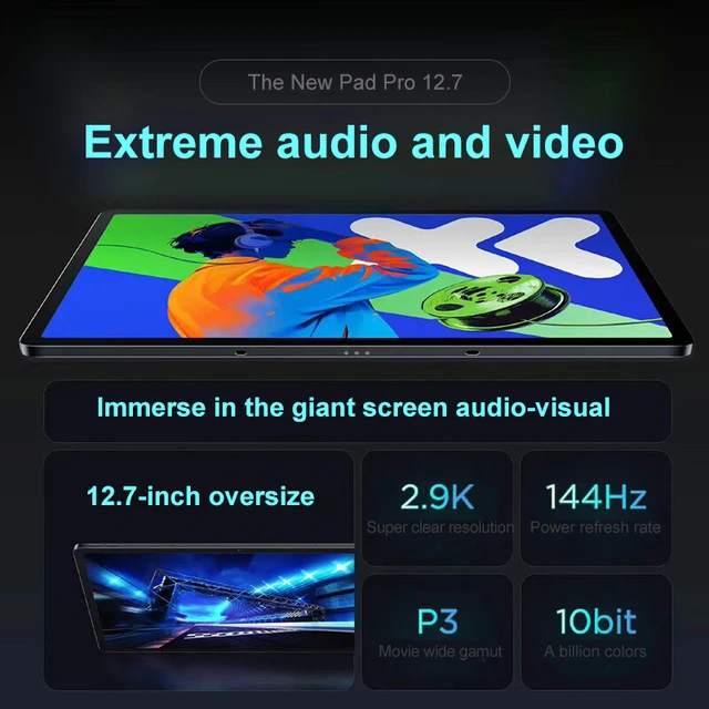 Lenovo XIAOXIN Pad Pro 12.7" 2025 – טאבלט 2.9K עם קצב רענון 144Hz 3