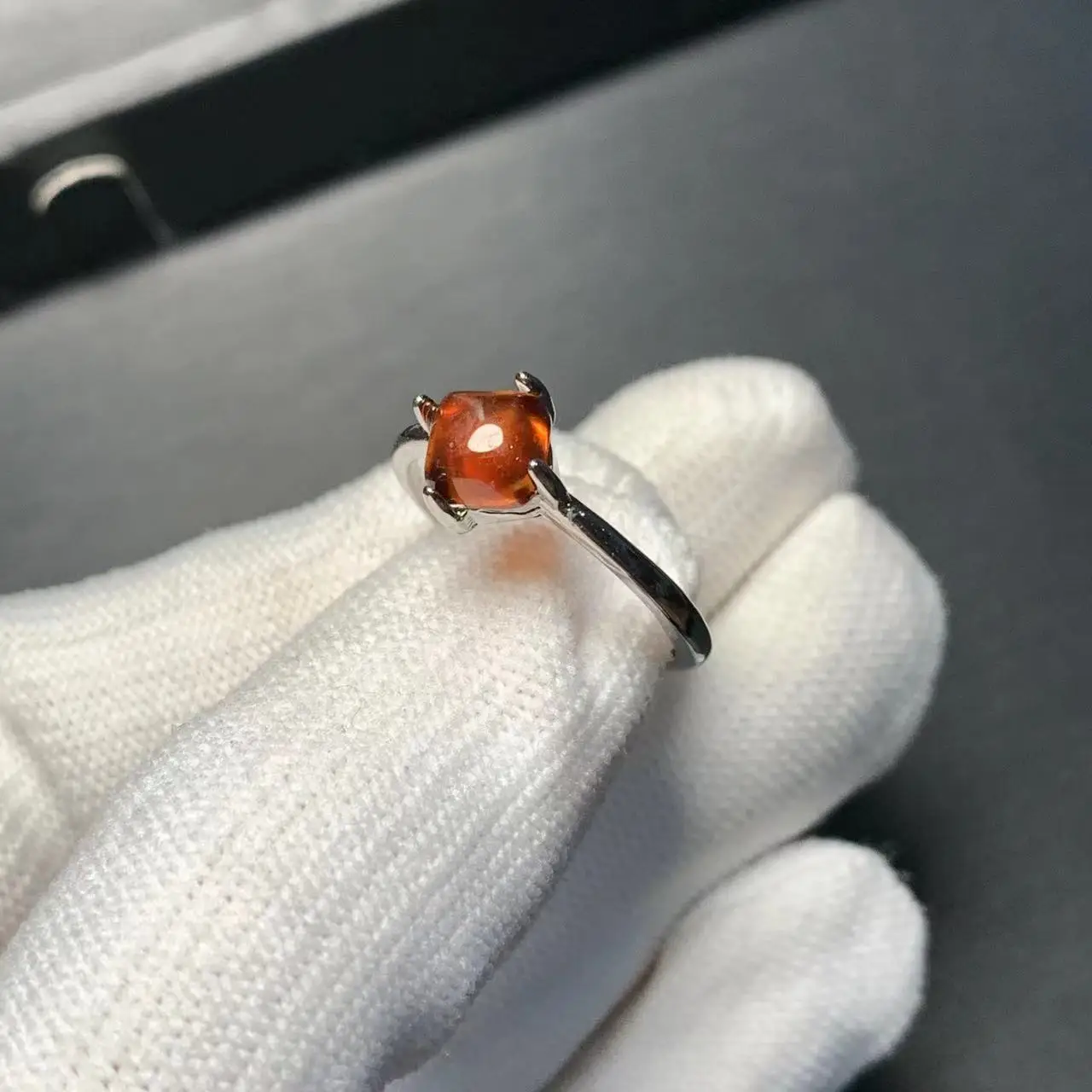 Vintage Natural Garnet Ring Stone Female Handmade Rings Jewelry for Women Gift