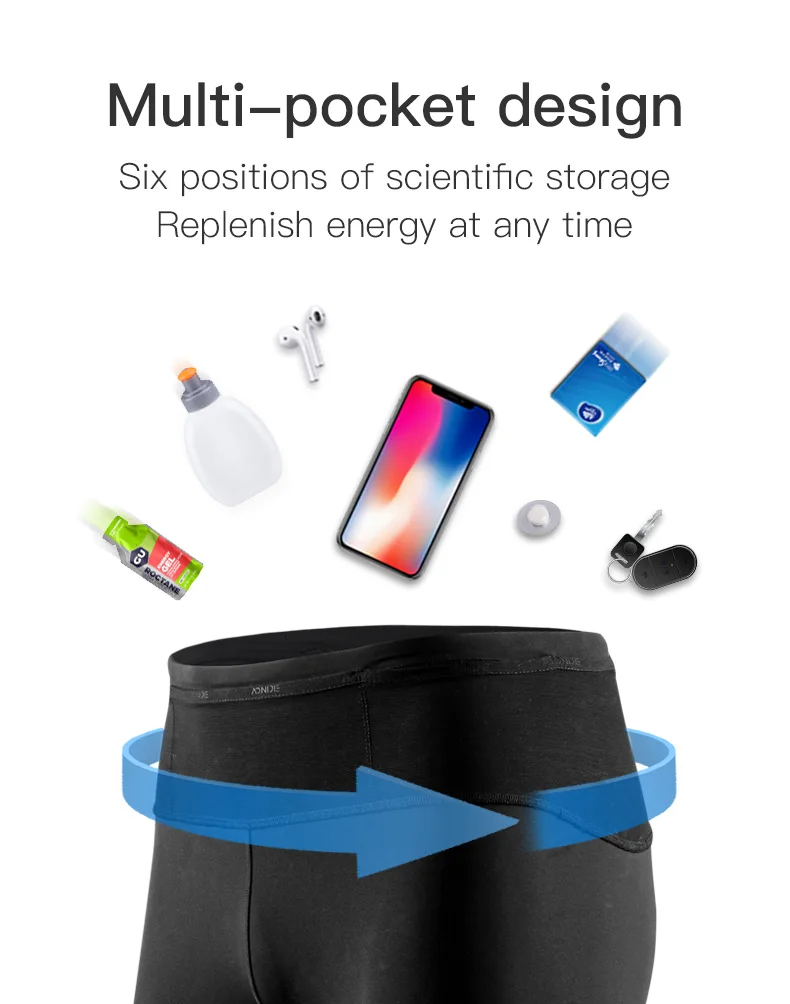 AONIJIE FM5120 Man Male Sports Quick Drying Compression Shorts Tight Elastic Fifth Pants For Summer Training Running Cycling