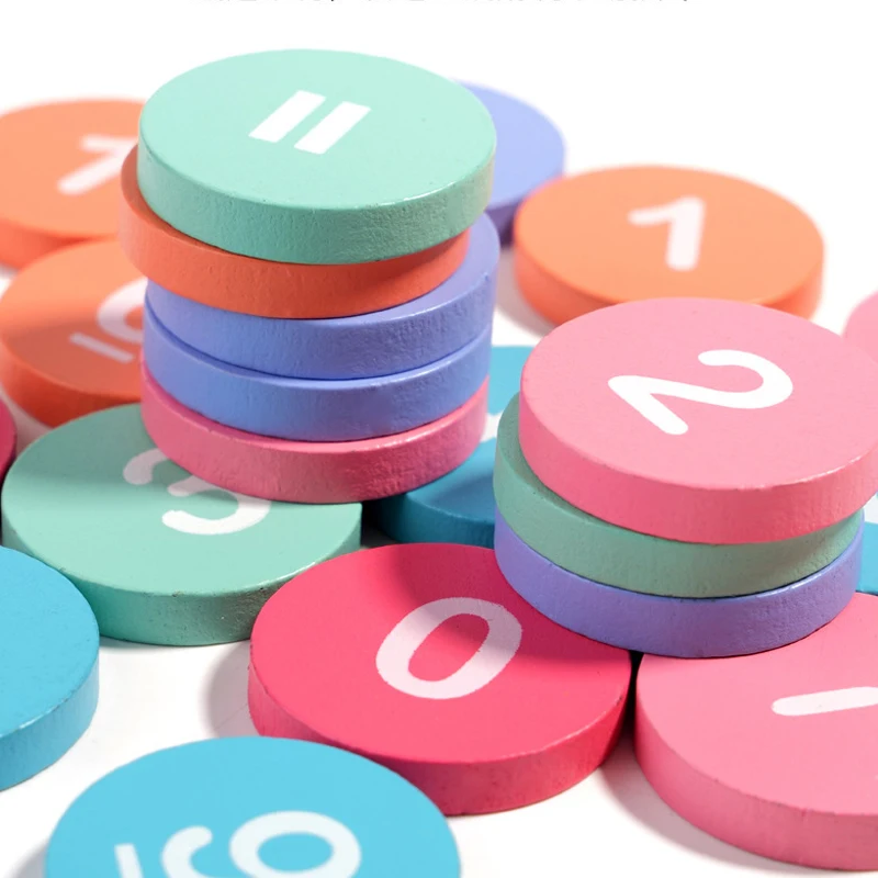 Wooden Ten Frame Sets Toy Learning Counting and Number Addition and Subtraction Mathematics Learning Toy