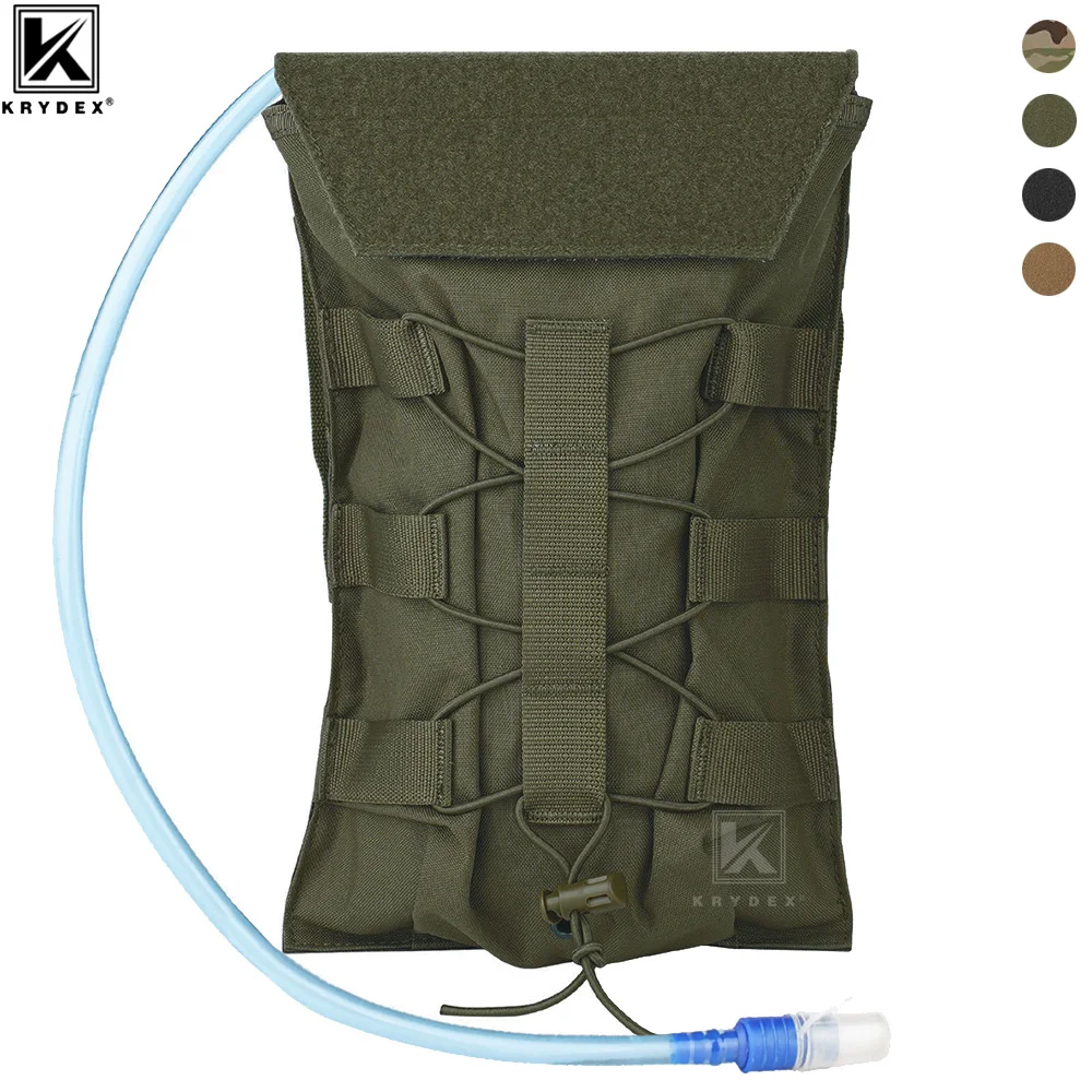 

KRYDEX 500D Tactical 50 oz Hydration Carrier MOLLE Pack Bag Modular 1.5L Water Bladder Pouch Hunting Outdoor Airsoft Accessories