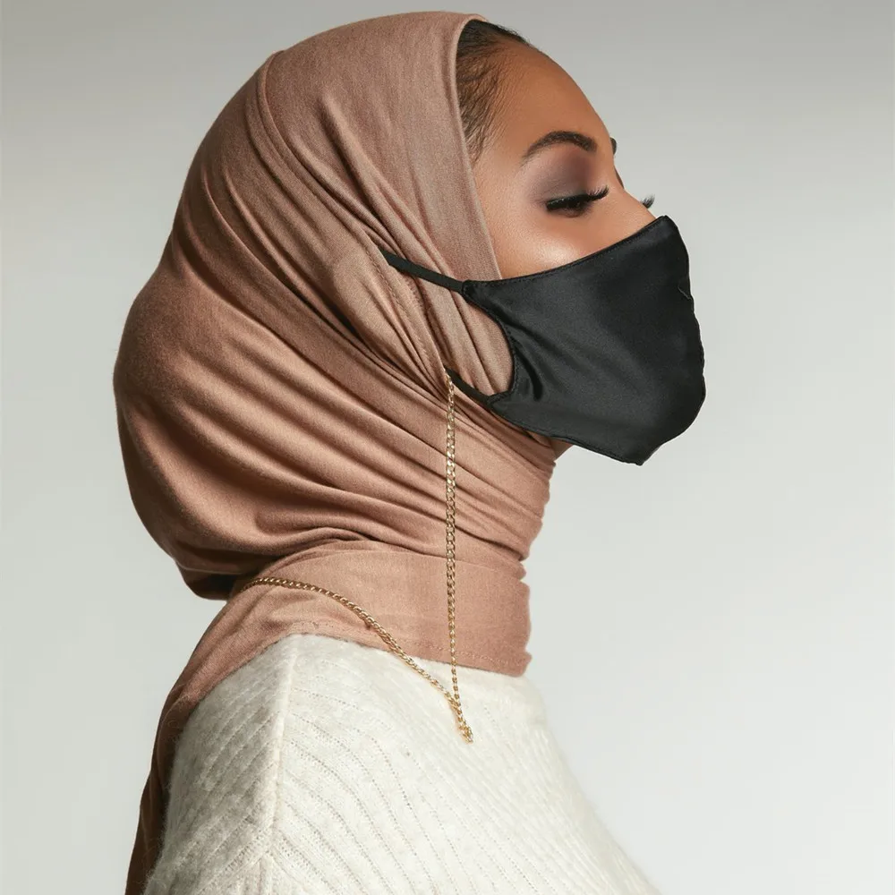 Lenço de hijab com fone de ouvido