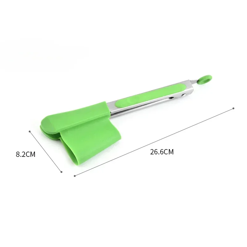 9inch Stainless Steel Food Clip BBQ Grill Steak Food Clip Silicone Non-slip Handle Bread Tong Party Kitchen Accessories