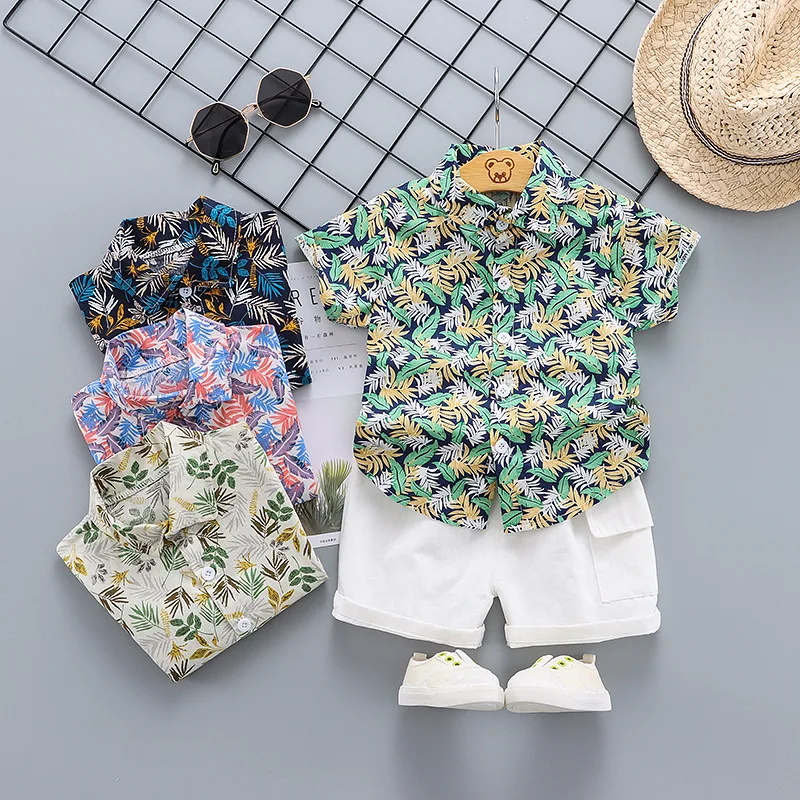 

DIIMUU Baby Children Boys Clothes Sets 2pcs T-shirt + Short Pants Fashion Tops Kids Outfits Suits 1-4 Years Summer Wear