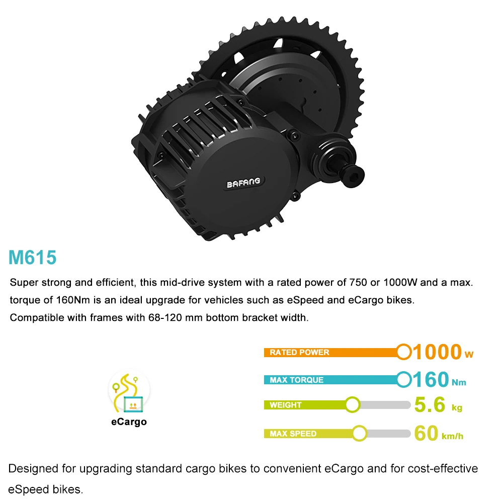 바팡 BBSHD G320 48V1000W 미드 드라이브 모터 자전거 개조 전기 자전거