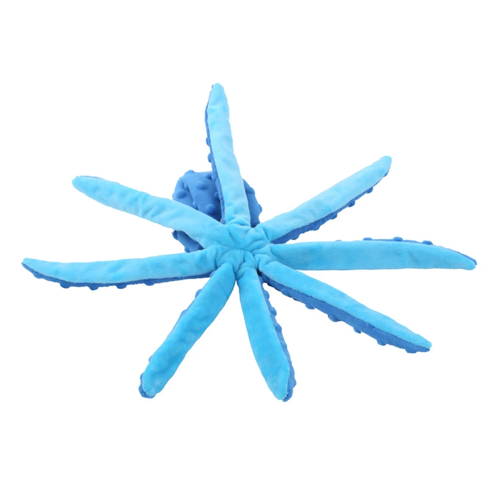 Pet Toys 1PC Pet plush toys cartoon stamps fish skin shells dog biting and sound-making toys octopus cat and dog products