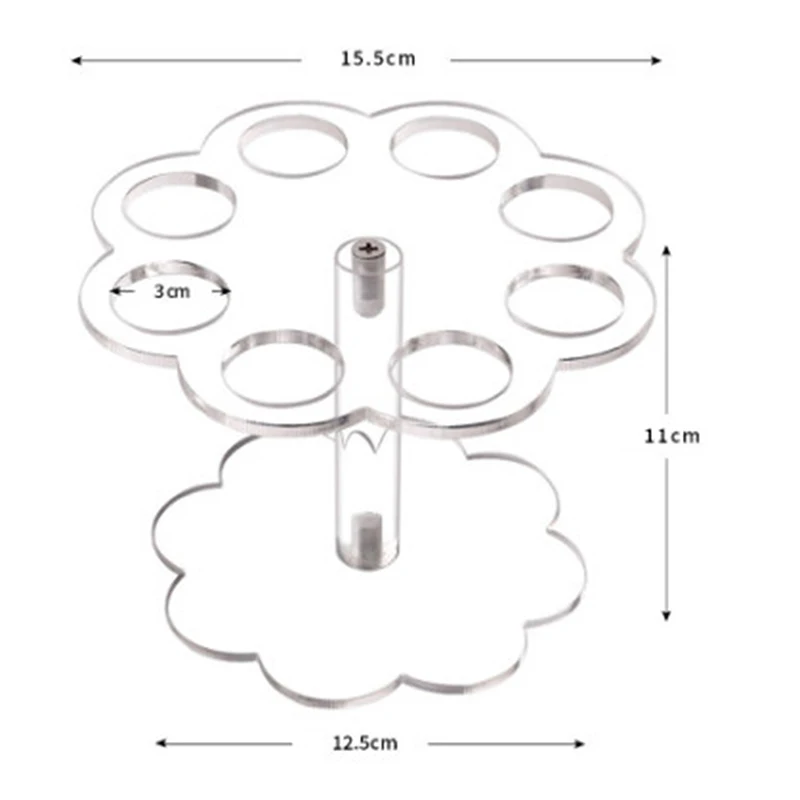 Ice Cream Cone Holder 8 Holes Acrylic Stand 1pcs